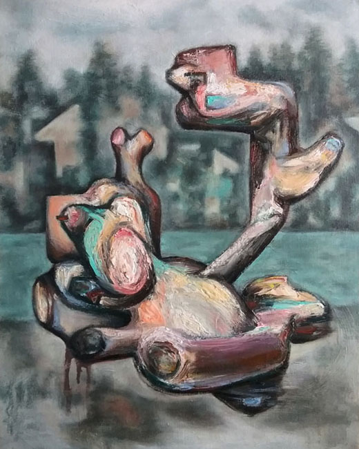 Greenlake 2017, oil on canvas 20x16 inches