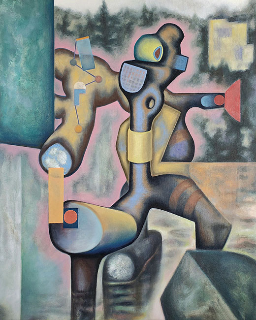 Overcast (game theory) 2019, oil on canvas 40x30 inches